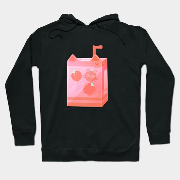 Peach Catto Milk Hoodie by silly cattos